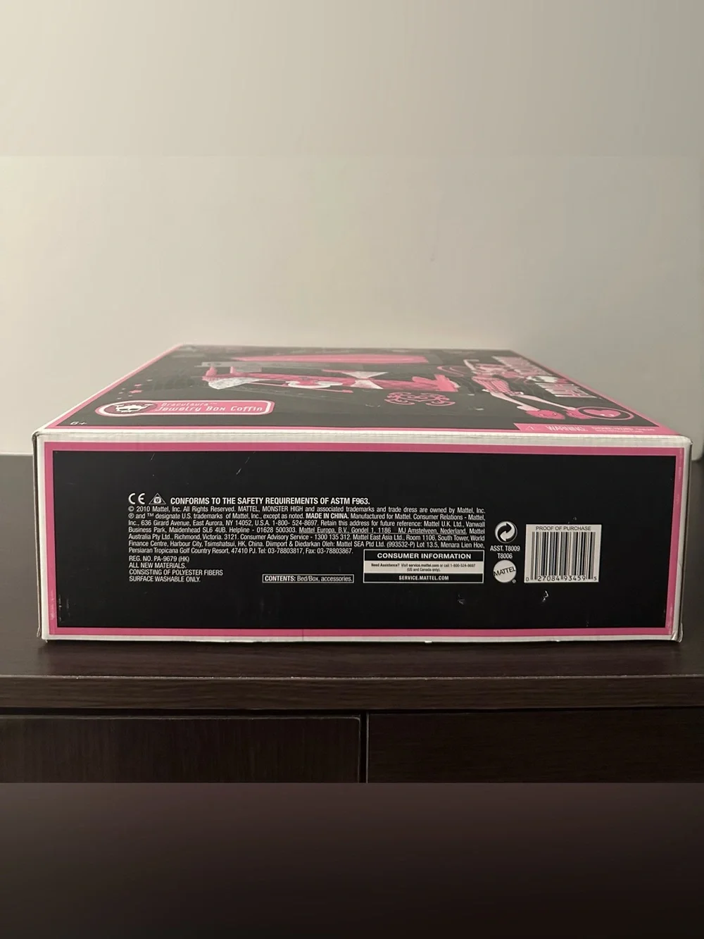 Monster High Draculaura Jewelry Box Coffin Bed #T8006 - BNIB - RARE-NEW